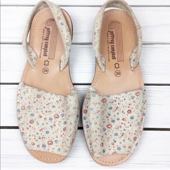 Jeffrey Campbell Floral Summer Sandals 39 - Picture 2 of 7